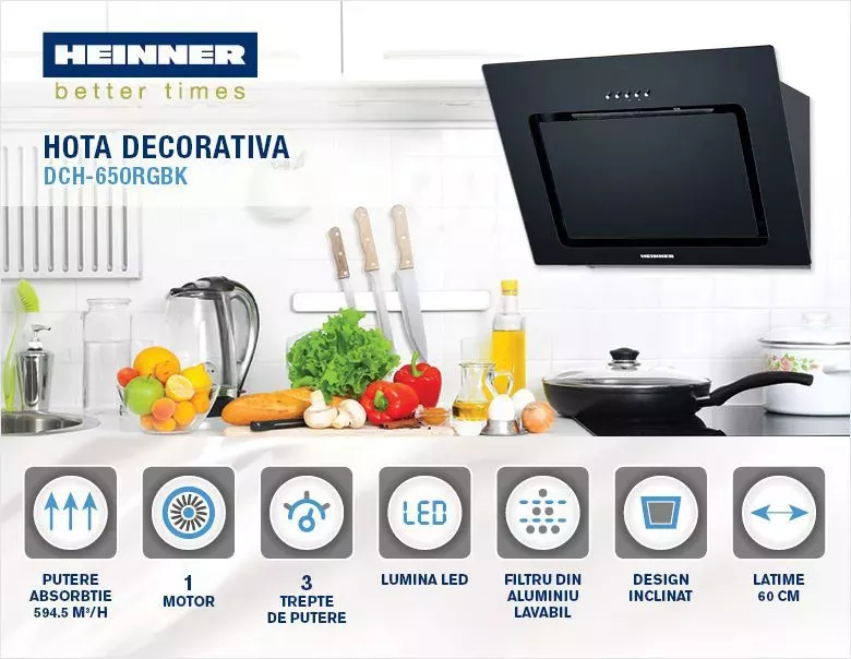 HOTA INCORPORABILA DECORATIVA HEINNER DCH-650RGBK [2]