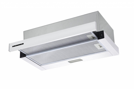 Hote incorporabile  - HOTA INCORPORABILA TELESCOPICA HEINNER HTCH-F400WH, PUTERE ABSORBTIE 358.4 m3/h, 1 MOTOR, LUMINA LED 1 X 2 W, 2 FILTRE DE ALUMINIU, 595 x 225 x 300 MM , ALB