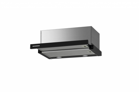 Hote incorporabile  - HOTA INCORPORABILA TELESCOPICA HEINNER HTCH-F660BK, PUTERE ABSORBTIE 611.79 m3/H, 1 MOTOR, LUMINA LED 2*1.5W, 2 TREPTE DE VITEZA, 2 FILTRE DE ALUMINIU, 595x300x290 mm, NEGRU