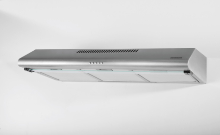 Electrocasnice & Climatizare - Hota traditionala Heinner HCH-490-SS, 90 cm, 2 motoare, Putere de absorbtie 304.5 m3/h, Lumina LED, 3 trepte de viteza, clasa C, inox