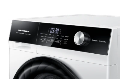 Electrocasnice & Climatizare - MASINA DE SPALAT RUFE HEINNER HWM-HMK9014IVA+++, 9 KG, 1400 RPM, CLASA A, MOTOR INVERTER, CONTROL TOUCH, DISPLAY DIGITAL, PROGRAM ALLERGY STEAM, ALB