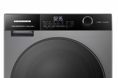 MASINA DE SPALAT RUFE HEINNER HWM-HMK9014IVTA+++, 9 KG, 1400 RPM, CLASA A, MOTOR INVERTER, CONTROL TOUCH, DISPLAY DIGITAL, PROGRAM ALLERGY STEAM, GRI TITANIUM [2]