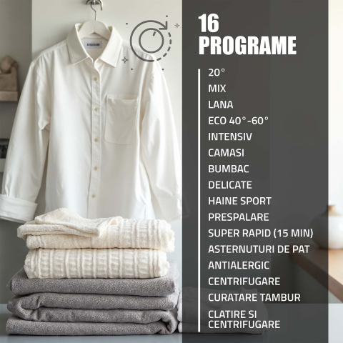 MASINA DE SPALAT RUFE SAMUS WSMDI12147, 12 KG, 16 PROGRAME, ALB, 595X650X850MM [4]