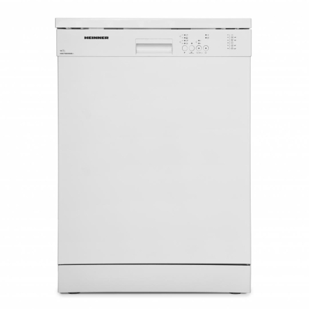 Masina de spalat vase Heinner HDW-FS6006WE++, 12 Seturi, 6 programe, Half load, Aquastop, 60 cm, Clasa E,Alb