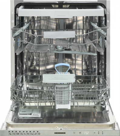 Masina de spalat vase incorporabila Heinner HDW-BI6093TE++, 15 Seturi, 9 programe, Control touch, Half load, Avertizare luminoasa, Buzzer final program, Aquastop, 60 cm, Clasa E, alb [3]