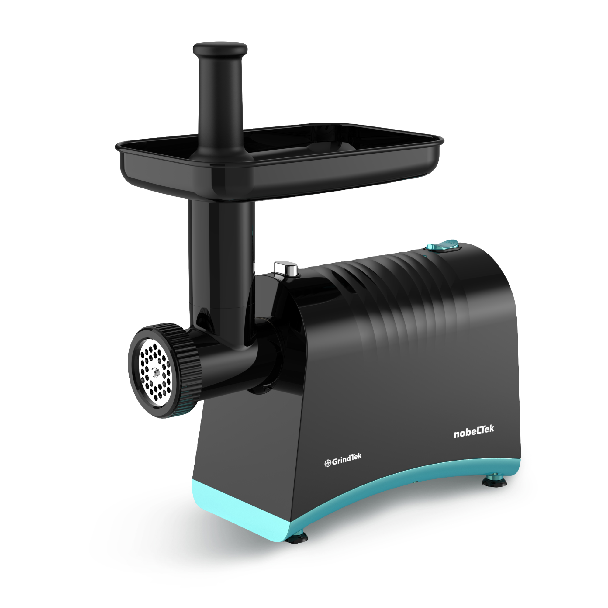 Electrocasnice & Climatizare - MASINA DE TOCAT CARNE NOBELTEK NMG1000, 1000 W, 1 KG/MINUT, 3 DISCURI DE TAIERE, ACCESORII SUC DE ROSII+CARNATI, LAMA INOX, FUNCTIE REVERSE, NEGRU