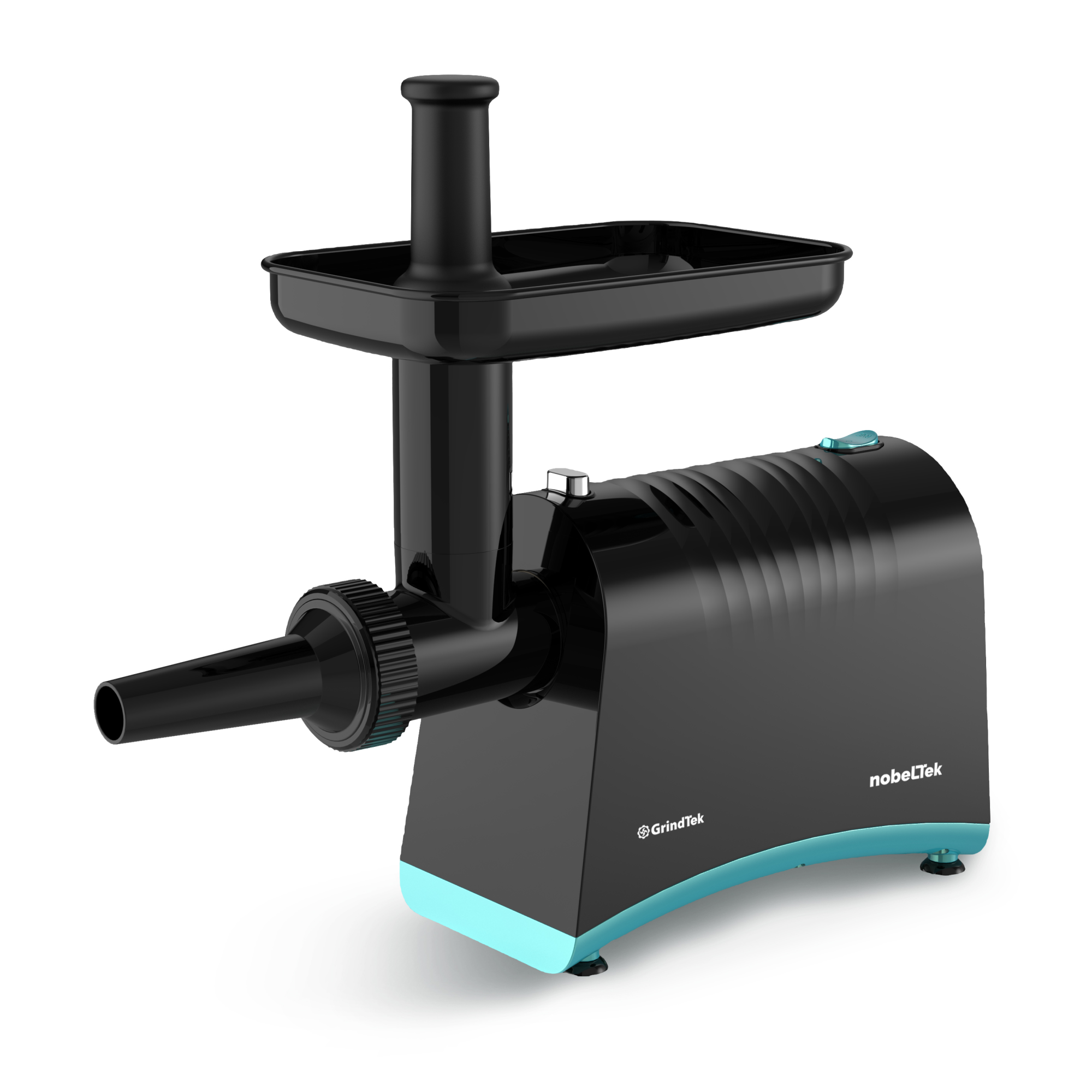 MASINA DE TOCAT CARNE NOBELTEK NMG1000, 1000 W, 1 KG/MINUT, 3 DISCURI DE TAIERE, ACCESORII SUC DE ROSII+CARNATI, LAMA INOX, FUNCTIE REVERSE, NEGRU [2]