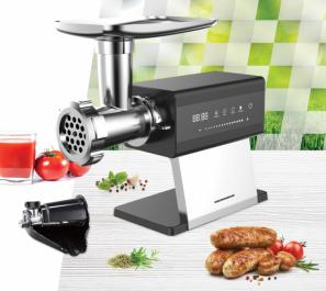 Electrocasnice & Climatizare - MAȘINĂ DE TOCAT HEINNER PRESTIGECHOP HMG-DTSS2500, 2500W, CONTROL TOUCH, ANGRENAJ PLANETAR 6 ROȚI, ACCESORIU ROȘII, KIBBE ȘI CÂRNAȚI, CAPACITATE TOCARE 2.5KG/MIN, VITEZĂ VARIABILĂ, CUȚIT ȘI SITE DIN I