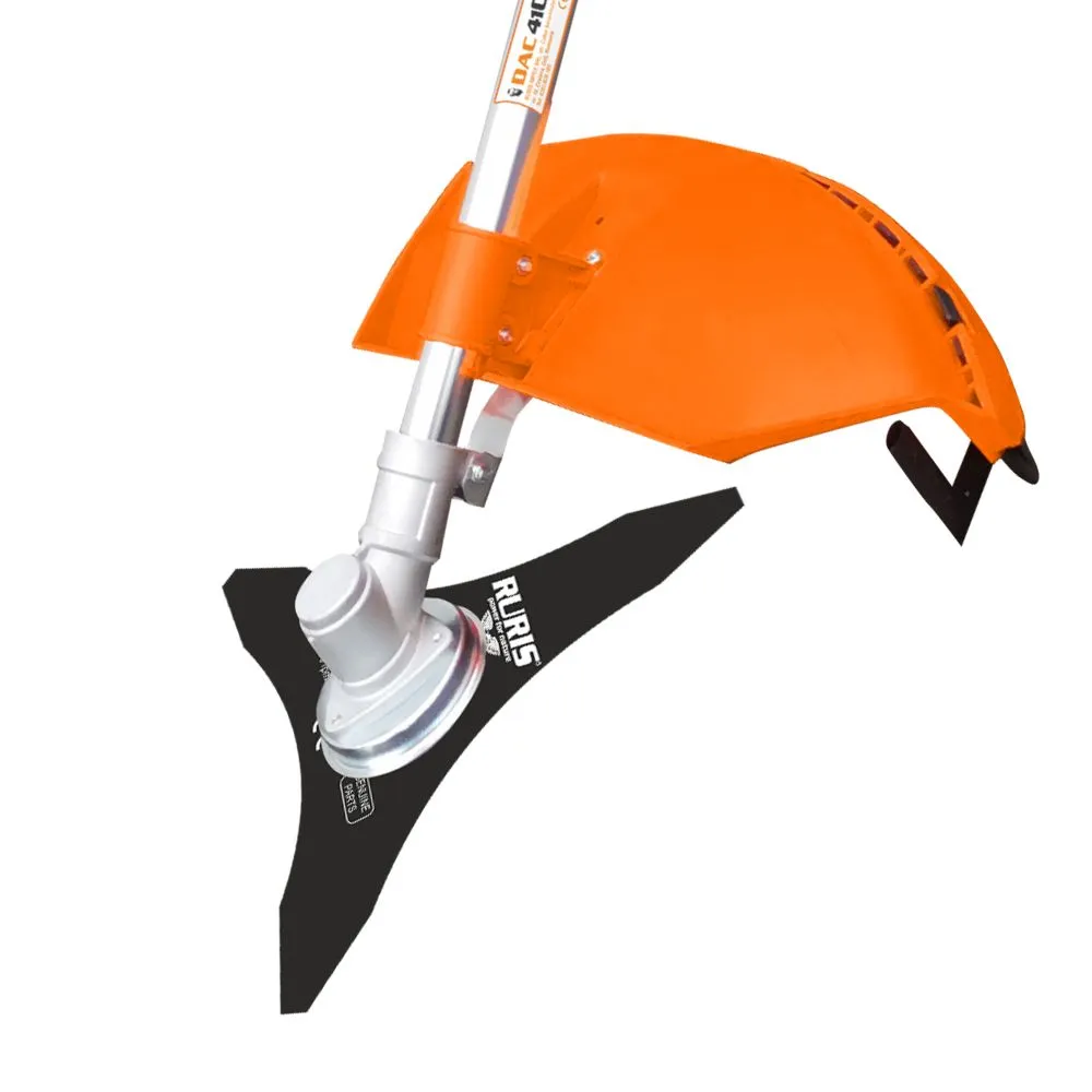 Motocositoare Ruris Dac 410, putere 3.3 CP, motor Tez, 2 timpi, diametru taiere 20 cm, contine: bobina fir + disc 3 lame + disc 80 dinti,negru-portocaliu