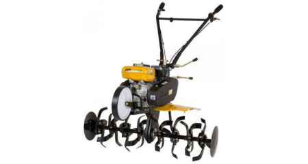 Casa, Gradina & Bricolaj - Motocultor pe benzina O-Mac MC 160,  16 CP, 3 viteze,cu Roti + Plug reglabil + Roti Metalice,negru-portocaliu