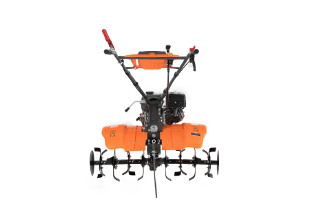 Motocultor pe benzina O-Mac MC 160,  16 CP, 3 viteze,cu Roti + Plug reglabil + Roti Metalice,negru-portocaliu [2]