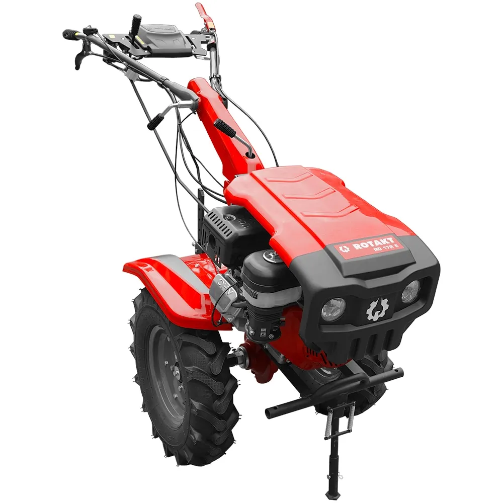 Motosape si motocultoare - Motocultor pe benzina Rotakt RO17RE, pornire electrica, motor 17 CP, latime lucru 135 cm, roti 6.00-12,negru-rosu
