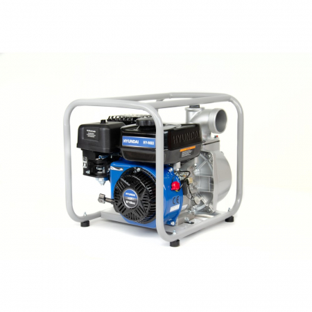 Motopompe - Motopompa ape curate Hyundai HY-M80, diametru absortie/refulare 3'' , benzina , putere motor 5,8 Cp ,sistem de pornire la sfoara,Gri-Albastru