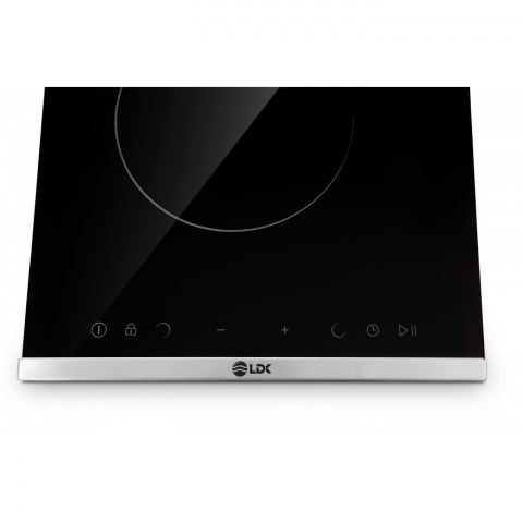 Plita incorporabila vitroceramica LDK 2VBK, 2 zone de gatit, Control Touch, Timer, Blocare acces, Negru