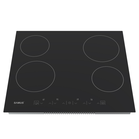 Electrocasnice & Climatizare - PLITA INCORPORABILA VITROCERAMICA SAMUS PSVE-64BMG4, LATIME 60 CM, 4 ARZATOARE, TOUCH CONTROL, TIMER, SETARI PUTERE IN 9 TREPTE, STICLA CERAMICA, NEGRU MAT