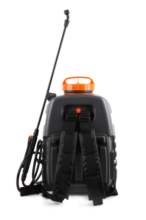 Casa, Gradina & Bricolaj - Pulverizator electric O-Mac PV 16, cu baterie si manometru, 16 l, negru