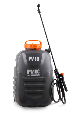 Casa, Gradina & Bricolaj - Pulverizator electric O-Mac PV 16, cu baterie si manometru, 16 l, negru