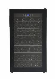 Racitor de vinuri - RACITOR DE VINURI HEINNER HRV-A118DRM40, 118 L, CLASA G, 40 STICLE 750 ML, DISPLAY LED, 5+1 RAFTURI METALICE CROMATE, USA REVERSIBILA NEGRU