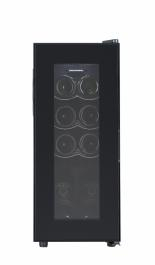 Racitor de vinuri - RACITOR DE VINURI HEINNER HRV-A28DRM8, 28 L, 8 STICLE 750 ML, CLASA G, DISPLAY LED, CONTROL ELECTRONIC, 3 RAFURI METALICE, USA REVERSIBILA, H 65.8 CM, NEGRU