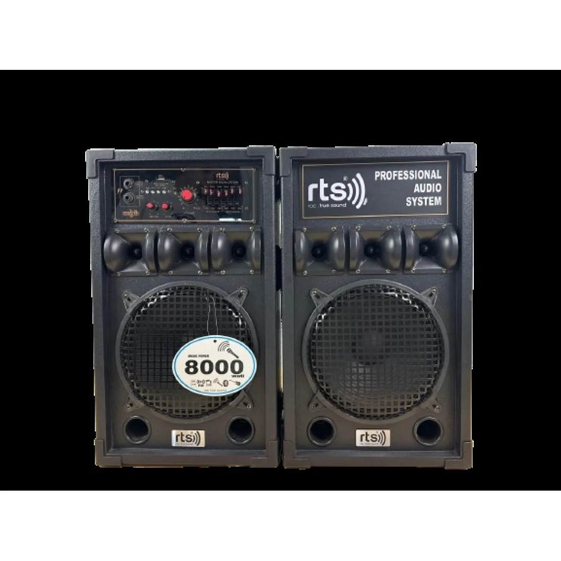 SISTEM BOXE RTS-8500, 80W/ DIMENSIUNI 33X30X55CM/BUCATA,TELECOMANDA,NEGRU [2]