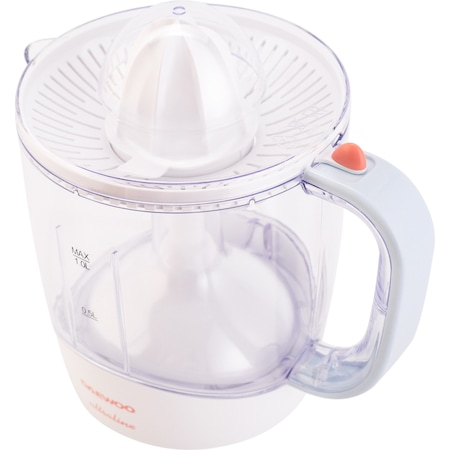 Storcatoare - Storcator de citrice Daewoo UltraLine DJ20U, 40 W, capacitate 1 litru, 2 conuri stoarcere, 2 filtre ajustabile, Alb