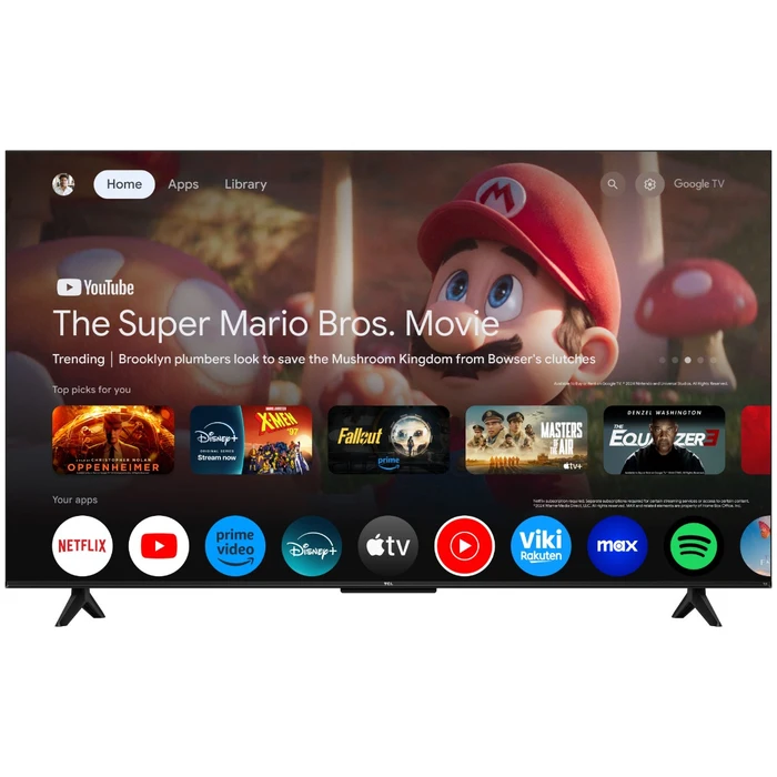 TV, Audio, IT&C - TELEVIZOR QLED SMART TCL 50T69C, DIAGONALA 126 CM, ULTRA HD / 4K, CLASA F, SISTEM OPERARE GOOGLE TV, TEHNOLOGIE HDR, DOLBY ATMOS, CHROMECAST, T-CAST, GAME MODE, NEGRU