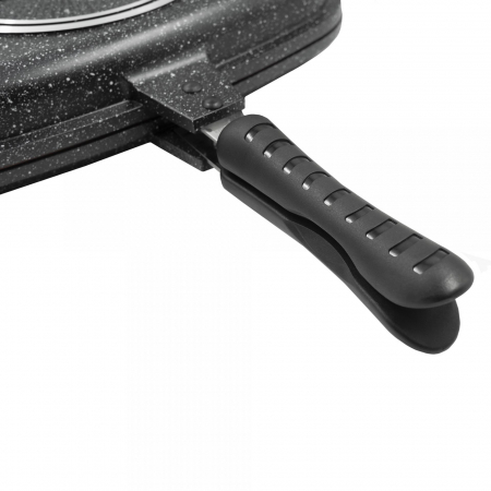 Tigaie grill dublu Samus TOL3232-GC TOLEDO LINE, dreptunghiulara, aluminiu turnat, 32 x 25 x 7 cm, Negru [2]