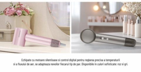 Ingrijire personala - USCĂTOR DE PĂR HEINNER HHD-H16BLDC-GY, 1600 W, 3 TREAPTE PUTERE, 4 SETĂRI TEMPERATURĂ, TEHNOLOGIE HEATBALANCE, GRI