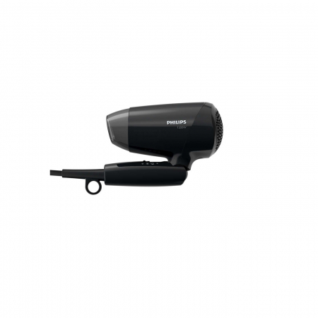 Uscatoare de par - Uscator de par Philips EssentialCare BHC010/10, 1200 W, 3 setari temperatura, maner pliant, Negru