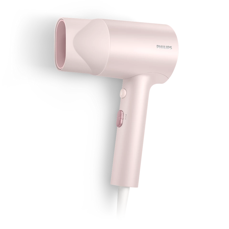 Uscatoare de par - Uscator de par Philips BHD321/50, 1600W, ingrijire cu ioni, 2 setari de viteza, 2 setari de temperatura, cap de coafare, Roz