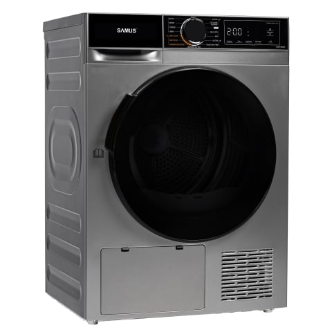 Electrocasnice & Climatizare - USCĂTOR DE RUFE CU POMPĂ DE CĂLDURĂ SAMUS SADP-836DS, 8 KG, 15 PROGRAME, IGIENIZARE UV, PORNIRE ÎNTÂRZIATĂ, CLASĂ D, GRI ÎNCHIS