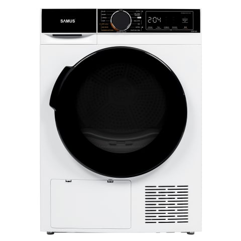 Electrocasnice & Climatizare - USCĂTOR RUFE AUTOMAT SAMUS SADP-835, POMPĂ DE CĂLDURĂ, 8 KG, CLASĂ D, LĂȚIME 60 CM, ANTISIFONARE, IGIENIZARE UV, BLOCARE ACCES COPII, PORNIRE ÎNTÂRZIATĂ, ALB