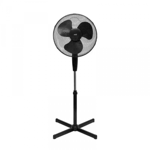 Ventilatoare - Ventilator cu picior Midea FS40-21M(BK), 40 W, 3 viteze, Oscilatie comutabila, inclinare reglabila a capului, Negru