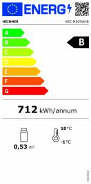 VITRINA FRIGORIFICA HEINNER HSC-M213WHB, 213 L, CLASA B, LUMINA LED, 3 RAFTURI, TERMOSTAT AJUSTABIL, ALB [2]