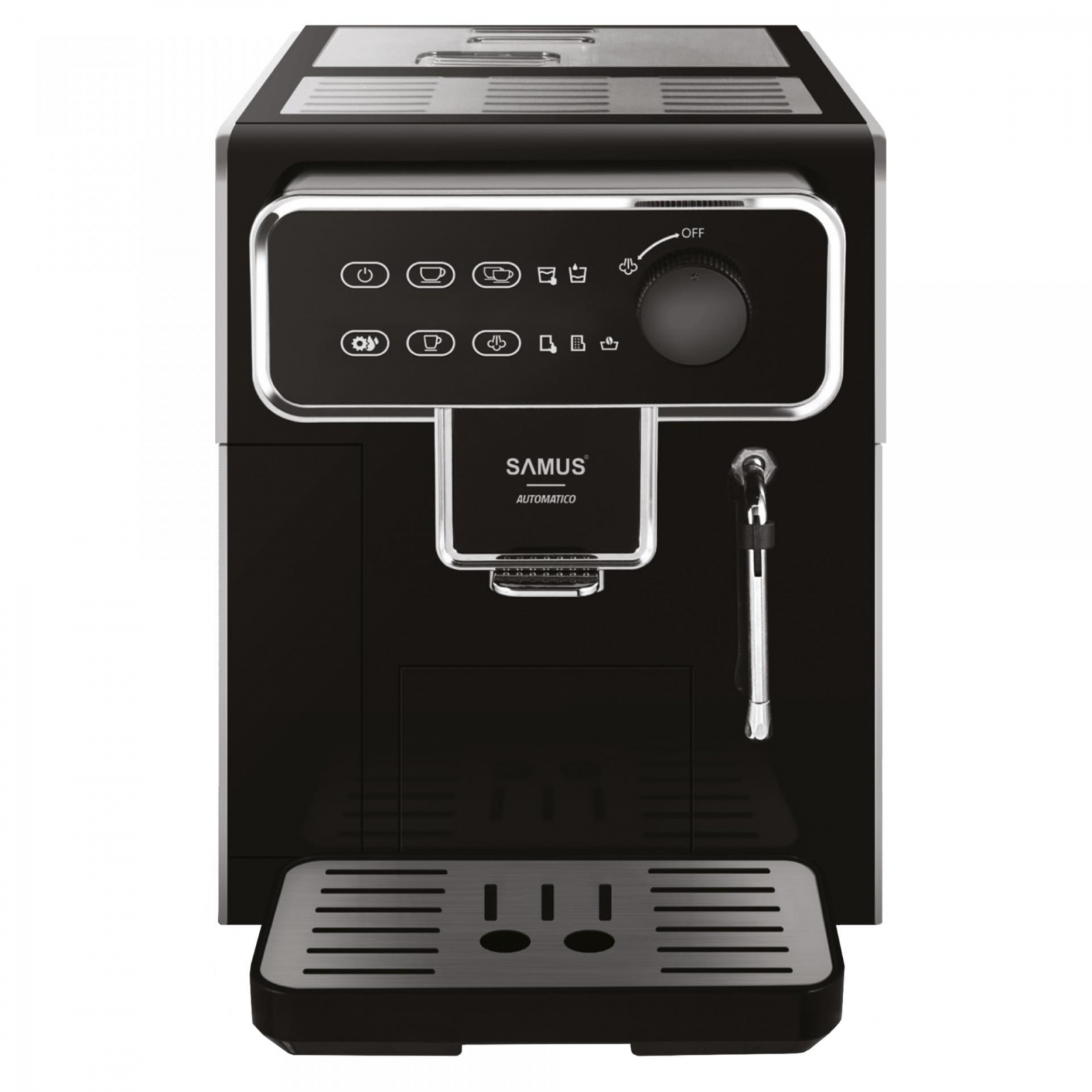 Espressor cafea Samus Automatico, automat, rasnita incorporata, cafea boabe, 15 bar, 1350 W, capacitate 1.5 litri, capacitate rasnita 300 g, 5 nivele