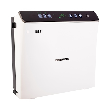 Purificator de aer Daewoo DAP400 Wi-Fi, 75 W, 300 m3 h, filtru HEPA13, carbon activ, foto catalizator, lampa UV, rezervor apa 2.5 l, senzor