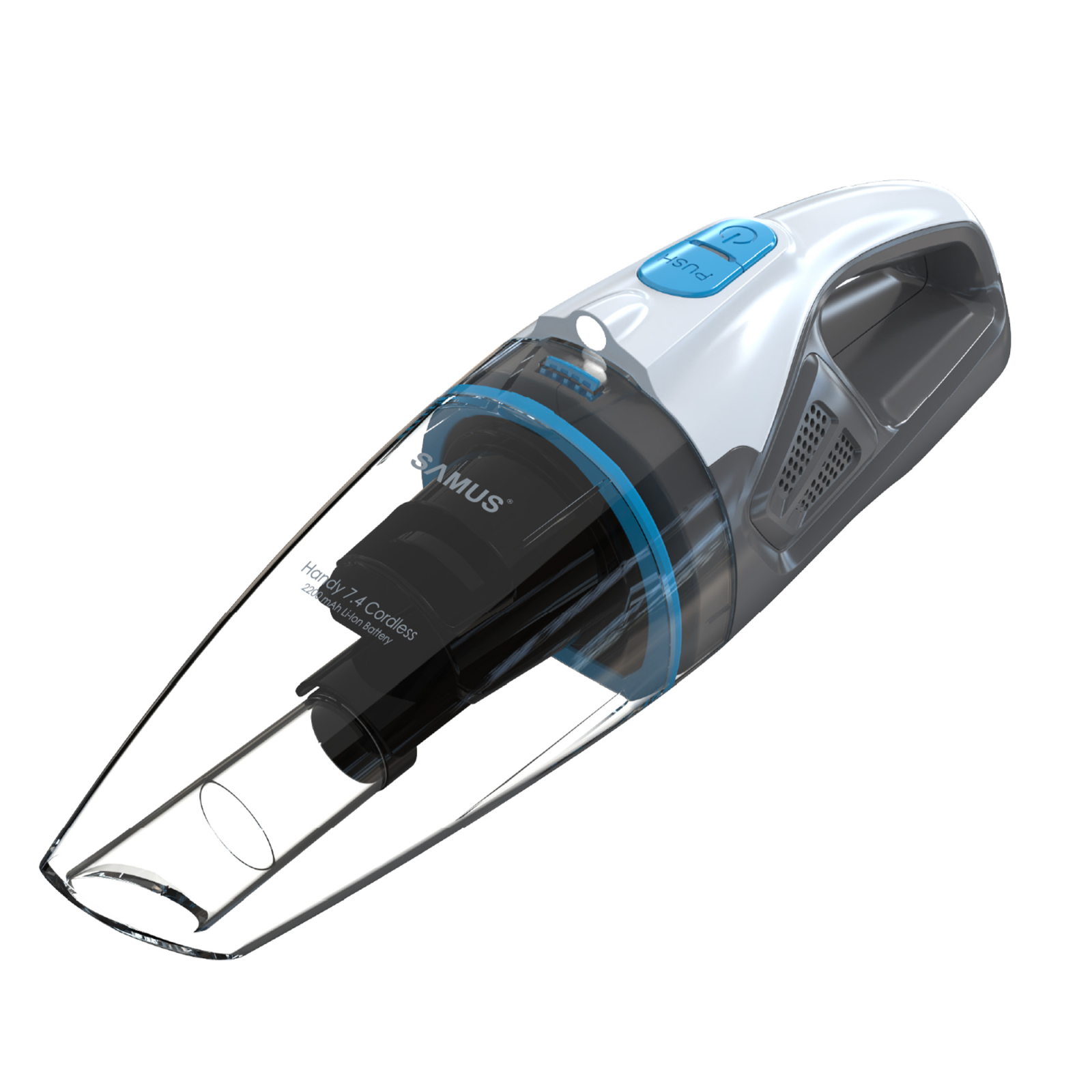 Aspiratoare & Fiare de calcat - ASPIRATOR DE MÂNĂ SAMUS HANDY 7.4 CORDLESS, PUTERE 50 W, PUTERE ASPIRARE 5 KPA, ASPIRARE UMEDĂ ȘI USCATĂ, ACUMULATOR LI-ION 7.4 V 2200 MAH, TIMP DE OPERARE 20 MIN, RECIPIENT 500 ML