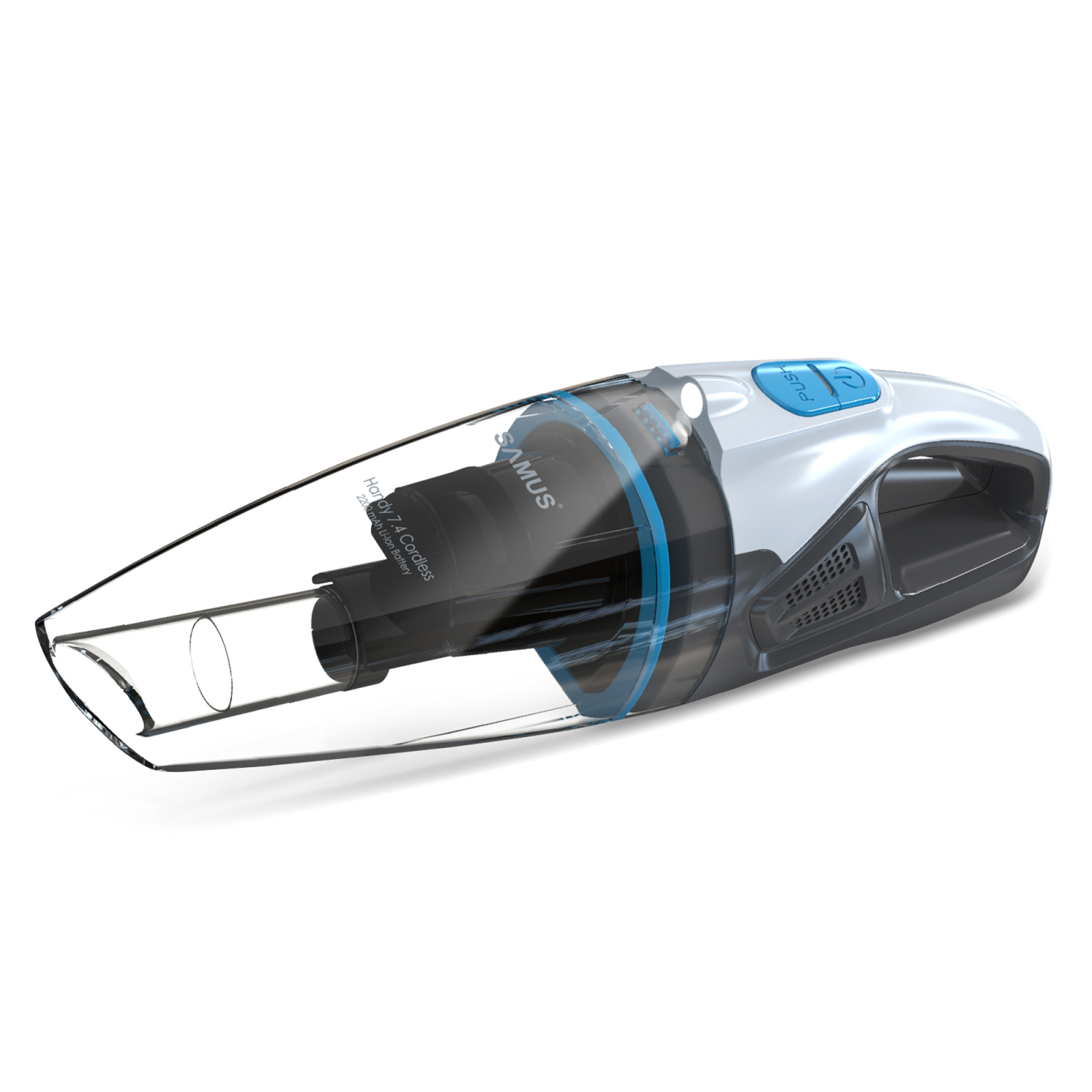 Aspiratoare & Fiare de calcat - ASPIRATOR DE MÂNĂ SAMUS HANDY 7.4 CORDLESS, PUTERE 50 W, PUTERE ASPIRARE 5 KPA, ASPIRARE UMEDĂ ȘI USCATĂ, ACUMULATOR LI-ION 7.4 V 2200 MAH, TIMP DE OPERARE 20 MIN, RECIPIENT 500 ML