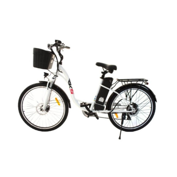 Vehicule electrice - Bicicleta electrica RDB T7, 250W, autonomie 30 - 40 km, 25km/h, 36v, 10.4 Ah, Alb