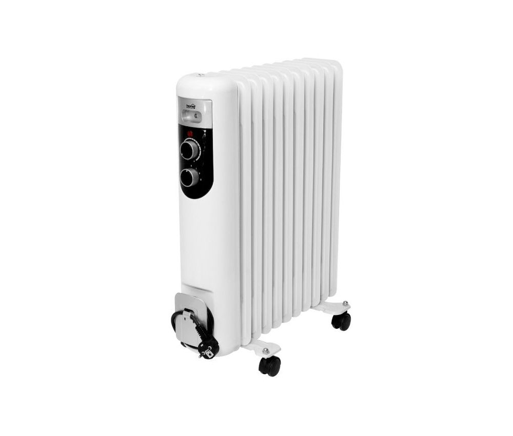 Electrocasnice & Climatizare - Calorifer electric Home FKOS 7 M, 1500 W, 7 elementi, 3 trepte de putere, Termostat reglabil, Protectie supra-incalzire, Indicator luminos, Alb