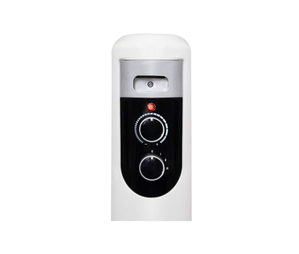 Electrocasnice & Climatizare - Calorifer electric Home FKOS 7 M, 1500 W, 7 elementi, 3 trepte de putere, Termostat reglabil, Protectie supra-incalzire, Indicator luminos, Alb