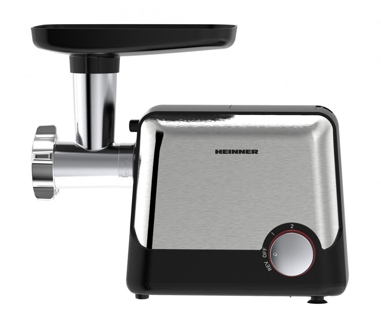 Electrocasnice & Climatizare - MASINA DE TOCAT HEINNER DUALSTEEL 2100 HMG-2100BKS3, 2100W, ACCESORII ROSII, KIBBE SI CARNATI, CAPACITATE TOCARE: 1.8KG/MIN, 2 VITEZE, 2 SITE METALICE, CUTIT INOX, FUNCTIE REVERSE, NEGRU/INOX