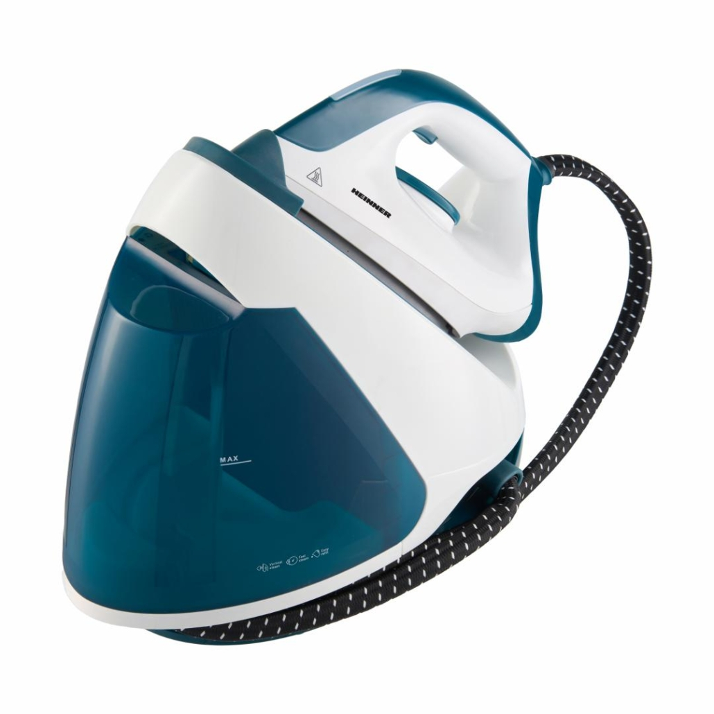 Electrocasnice & Climatizare - Statie de calcat HEINNER HIS-D2005WB, 2200 W, Rezervor 1.2 l, 4 setari temperatura, 5 bar Alb/Albastru