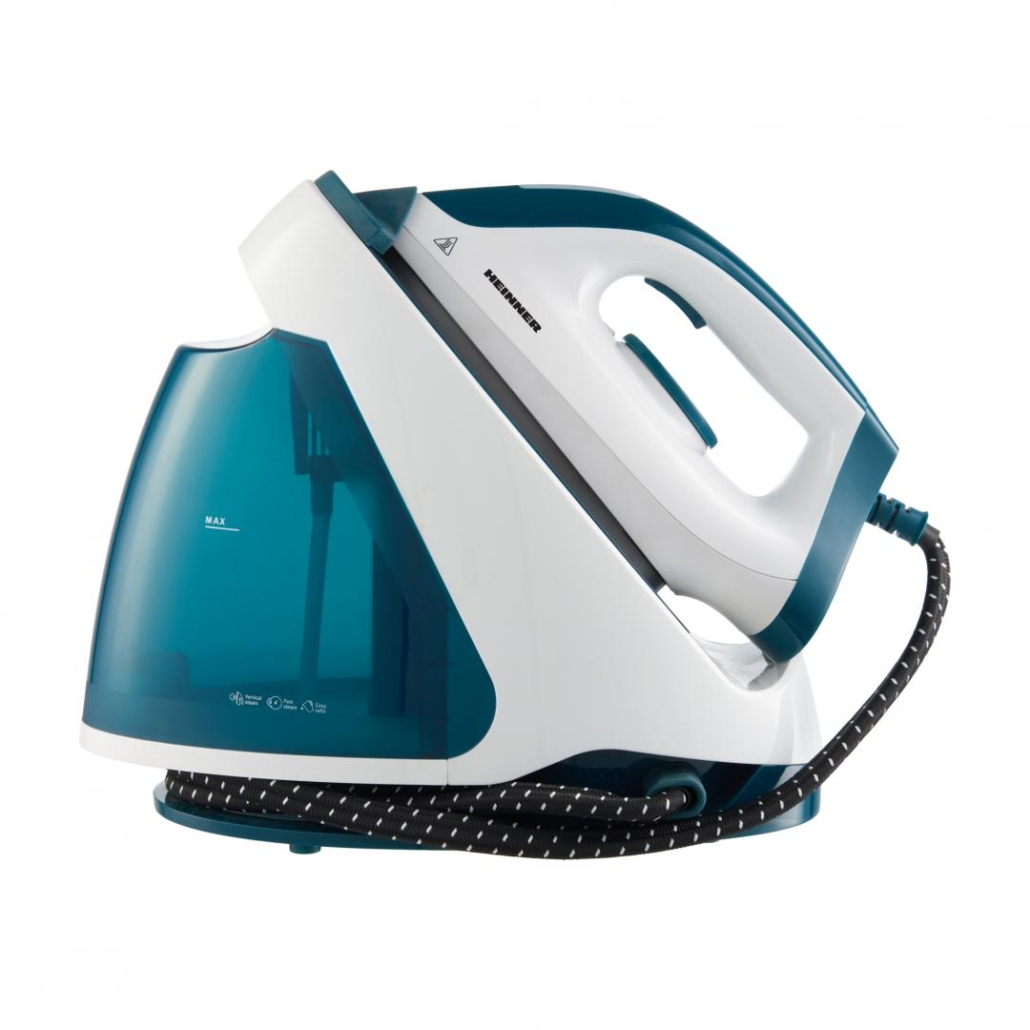 Electrocasnice & Climatizare - Statie de calcat HEINNER HIS-D2005WB, 2200 W, Rezervor 1.2 l, 4 setari temperatura, 5 bar Alb/Albastru
