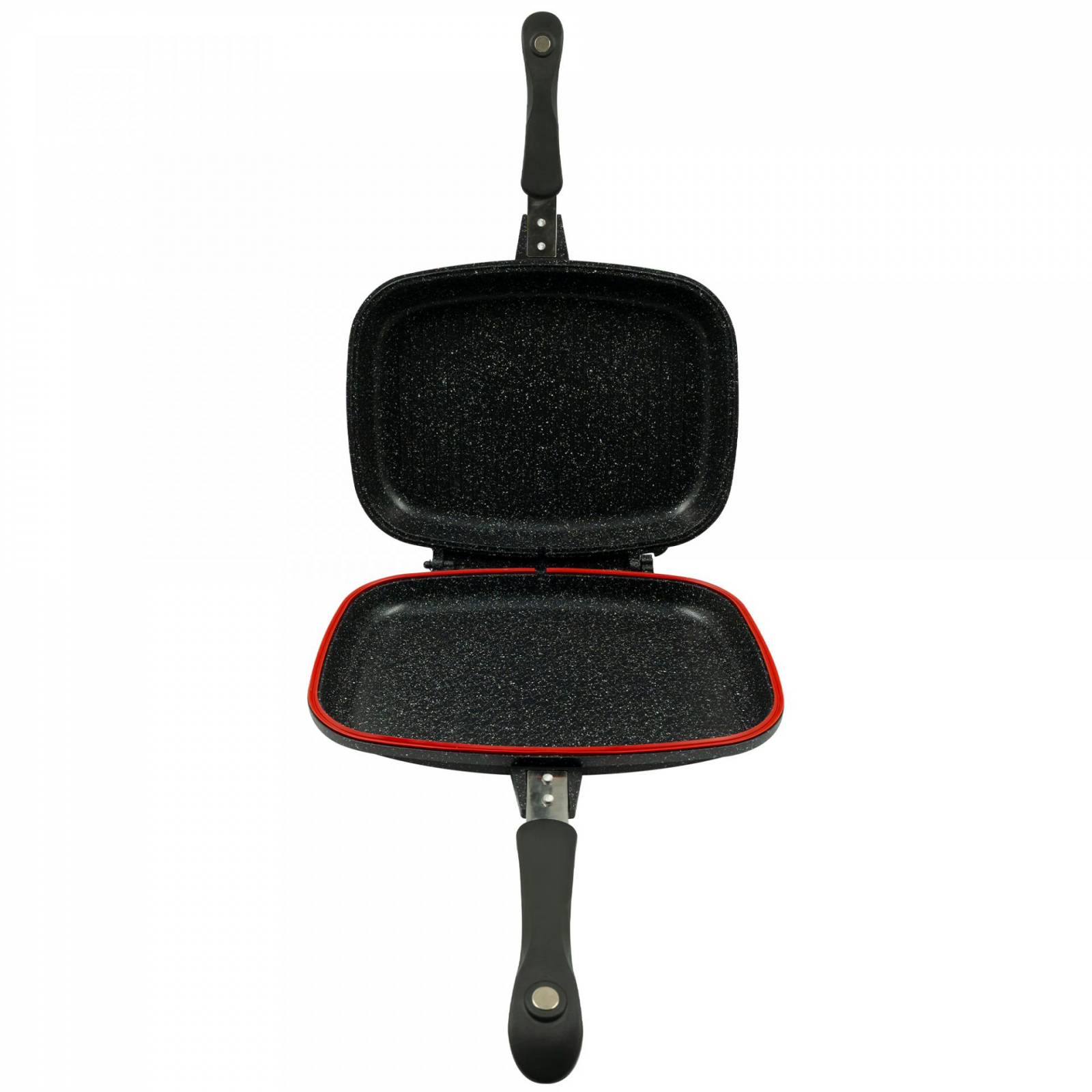 Casa, Gradina & Bricolaj - Tigaie grill dublu Samus TOL3232-GC TOLEDO LINE, dreptunghiulara, aluminiu turnat, 32 x 25 x 7 cm, Negru