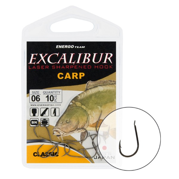 Carlige Excalibur Carp Classic NS NR.4 10BUC/PLIC [1]