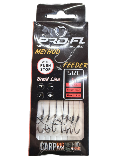 Carlige legate cu fir de par PRO FL TACKLE METHOD FEEDER NR.8 8BUC/PLIC [2]