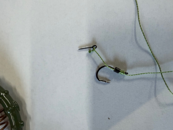 Montura Crap Caras cu 2 carlige nr 8 cu spin momitor 40gr leadcore 60lb [2]