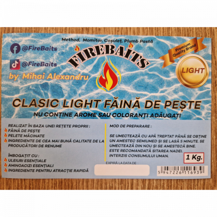 Nada Fire Baits Clasic Light Faina De Peste 1kg [2]