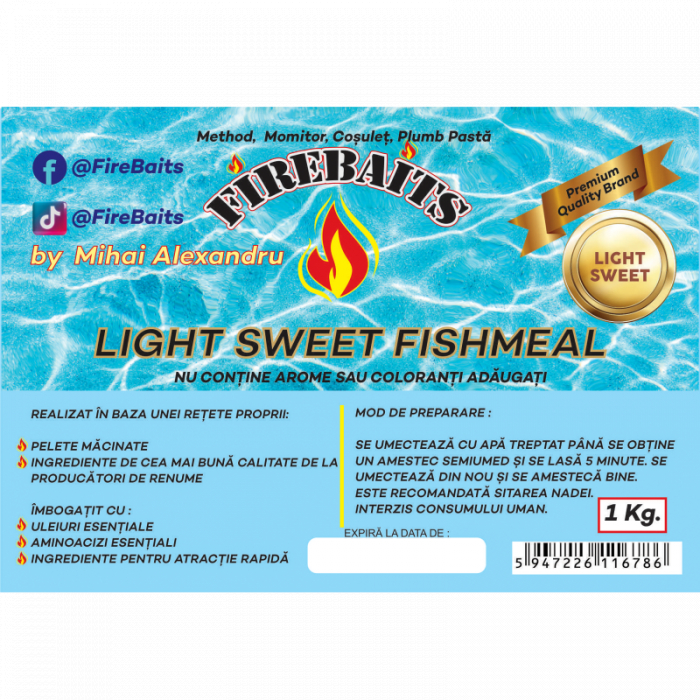Nada Fire Baits Light Sweet Fishmeal 1kg [2]